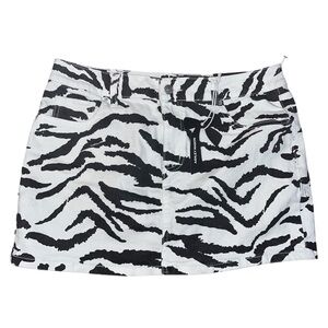 Ashley Mason zebra print y2k micro mini skirt